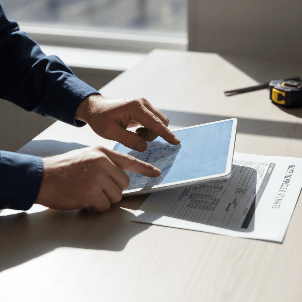 Detailed roofing estimate review