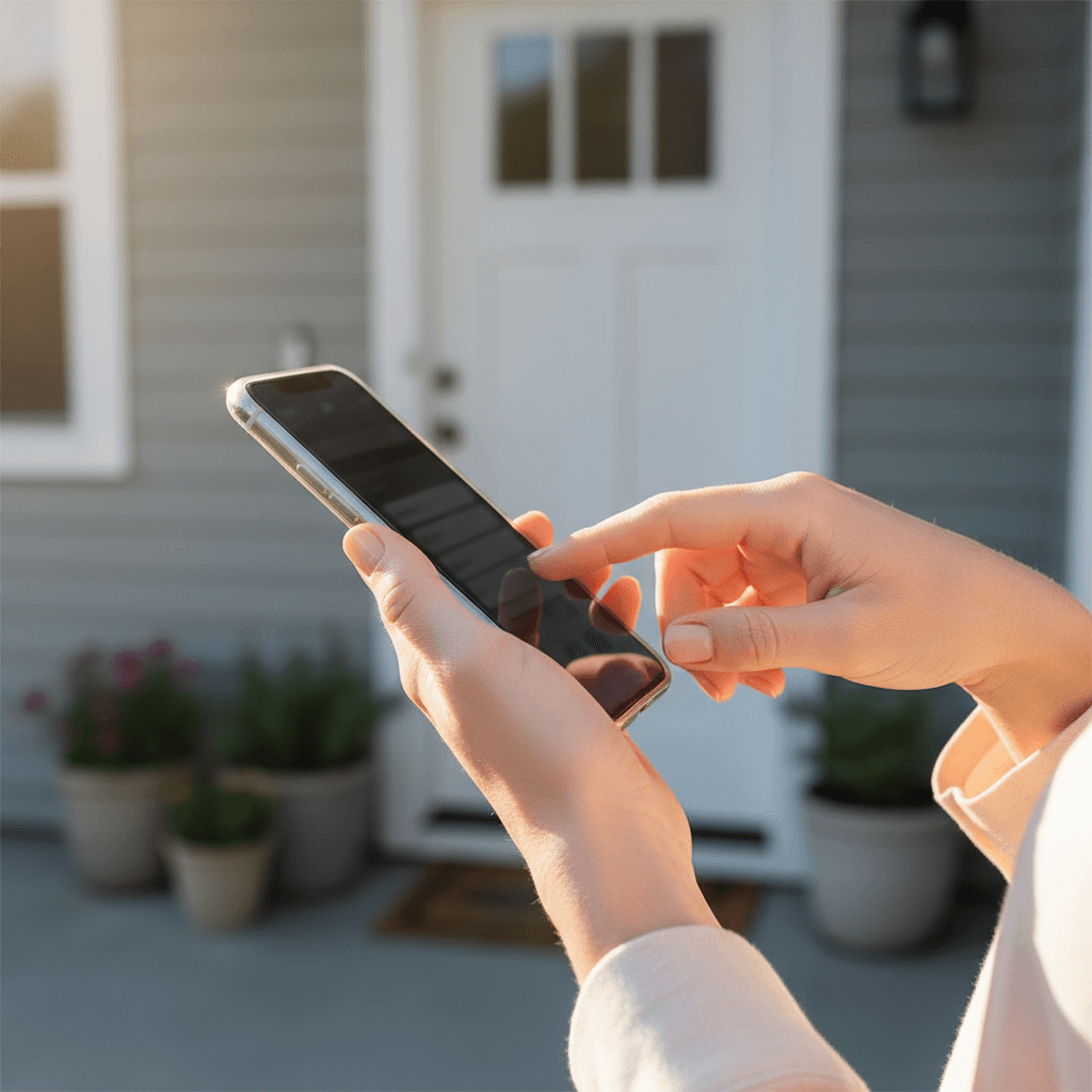 Homeowner scheduling a roof inspection